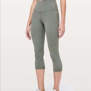 LuluLemon Align High Rise Crop Green Sage Size 6